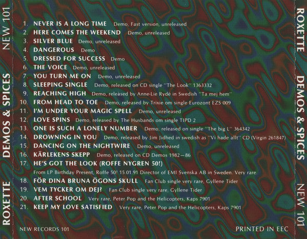 Roxette - Demos & Spices (CD, Comp, Unofficial) - De Platen Aap – Vinylwinkel in Brielle & online webshop voor muziekliefhebbers