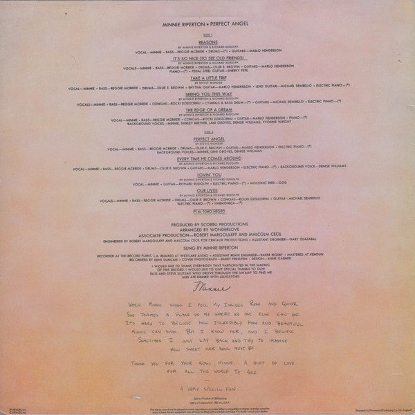 Minnie Riperton : Perfect Angel (LP, Album)
