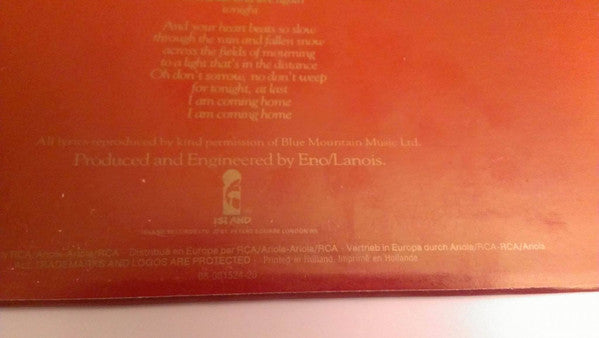 U2 : The Unforgettable Fire (LP, Album, RE, RP, Son)