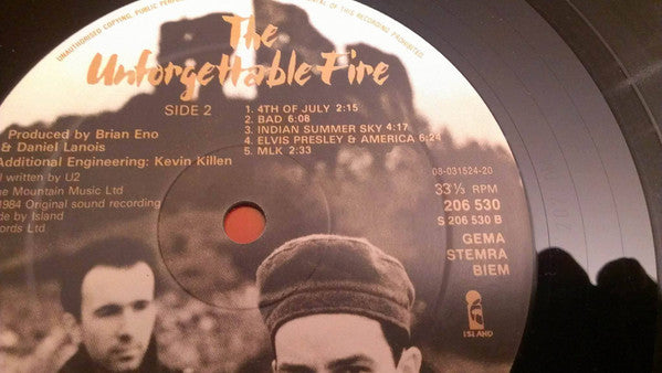 U2 : The Unforgettable Fire (LP, Album, RE, RP, Son)