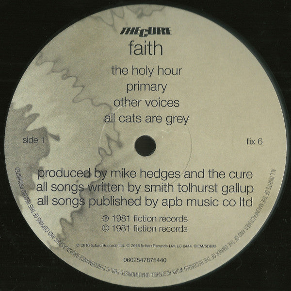 The Cure : Faith (LP, Album, RE, RM, 180)