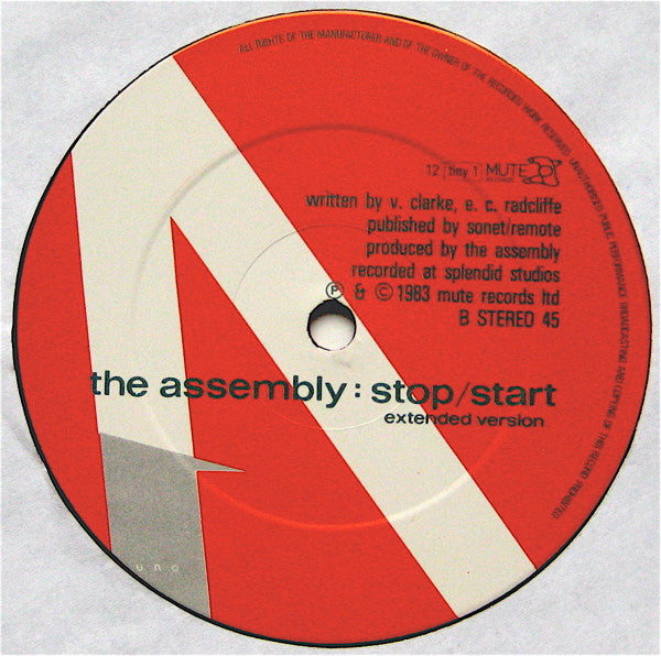The Assembly : Never Never (Extended Version) (12", Single)