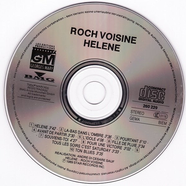Roch Voisine - Hélène (CD, Album) - De Platen Aap – Vinylwinkel in Brielle & online webshop voor muziekliefhebbers