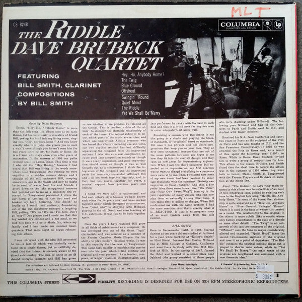 The Dave Brubeck Quartet : The Riddle (LP, Album)