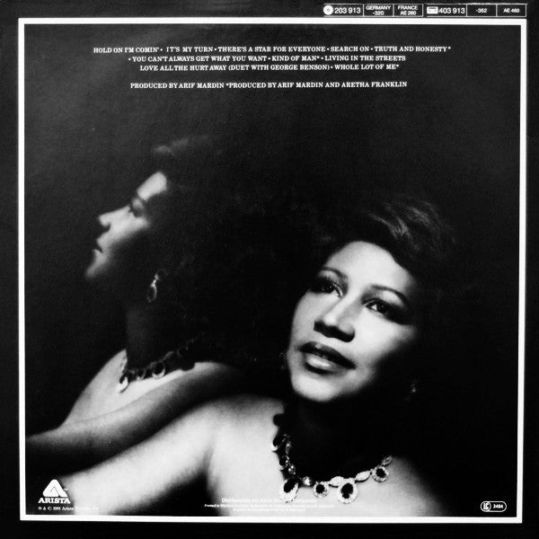 Aretha Franklin : Love All The Hurt Away (LP, Album, RE)