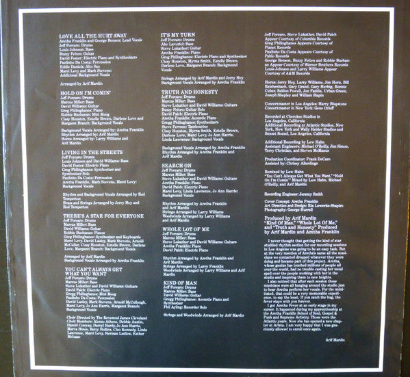 Aretha Franklin : Love All The Hurt Away (LP, Album, RE)