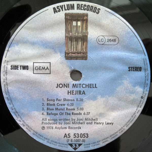 Joni Mitchell : Hejira (LP, Album, RE, Gat)