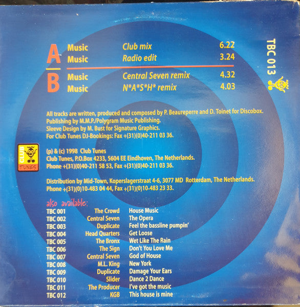 Da Drumm Boys : Music (12")