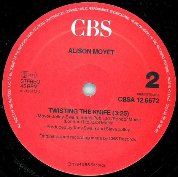 Alison Moyet : For You Only (Extended New Version) (12",45 RPM,Maxi-Single,Stereo)