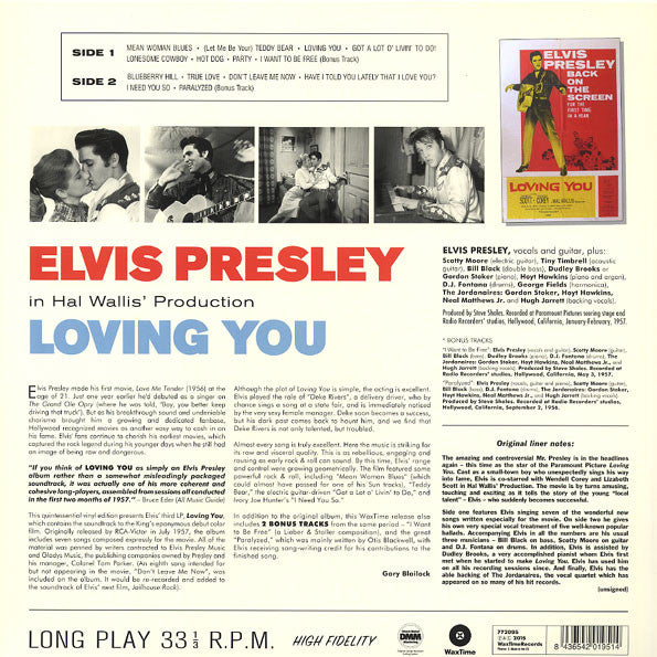 Elvis Presley : Loving You (LP,Album,Limited Edition,Reissue)