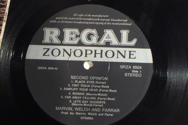 Marvin, Welch & Farrar : Second Opinion (LP, Album)