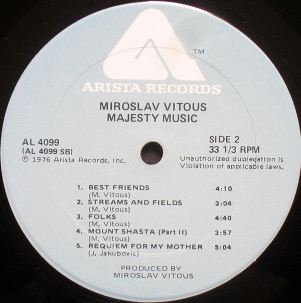 Miroslav Vitous : Majesty Music (LP, Album)