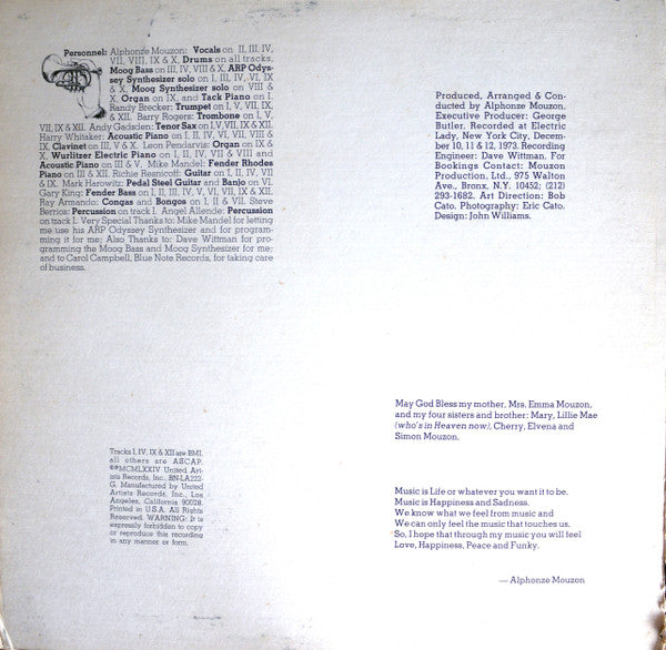 Alphonse Mouzon : Funky Snakefoot (LP, Album)