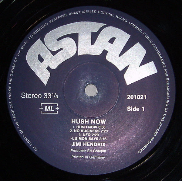 Jimi Hendrix : Hush Now (LP, blu)