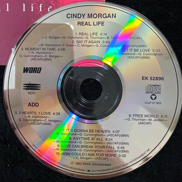 Cindy Morgan - Real Life (CD, Album) - De Platen Aap – Vinylwinkel in Brielle & online webshop voor muziekliefhebbers