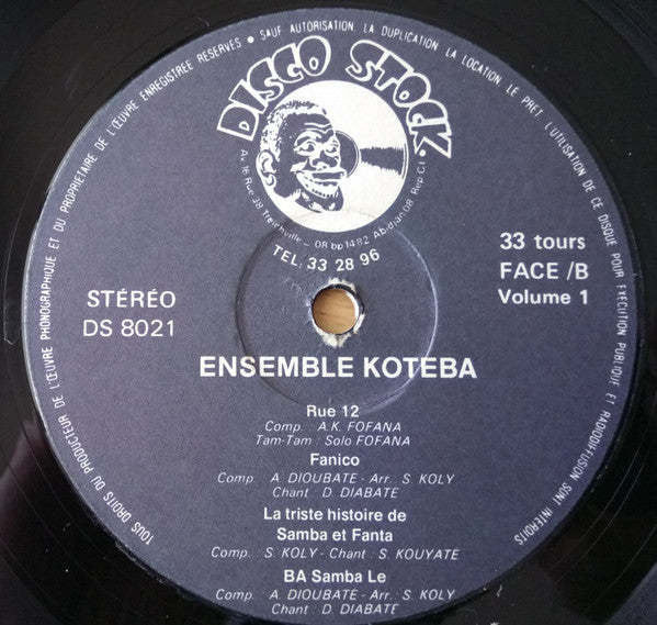 Ensemble Koteba D'Abidjan : Fanico Extraits Volume 1 (LP)