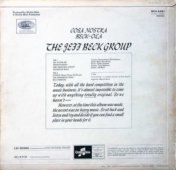 The Jeff Beck Group* : Beck-Ola (LP, Album)