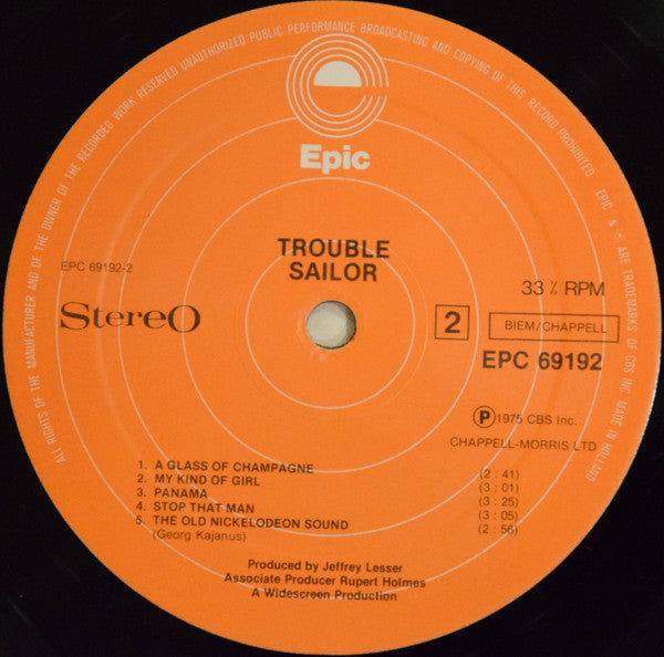 Sailor : Trouble (LP, Album, RE)