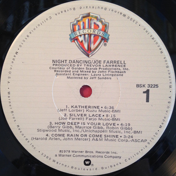 Joe Farrell : Night Dancing (LP, Album, Los)