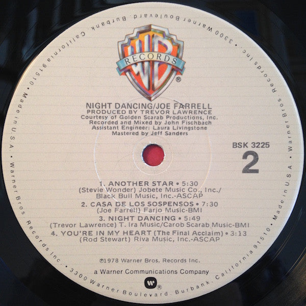 Joe Farrell : Night Dancing (LP, Album, Los)