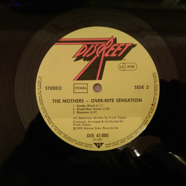 The Mothers : Over-Nite Sensation (LP, Album, RE, Gat)