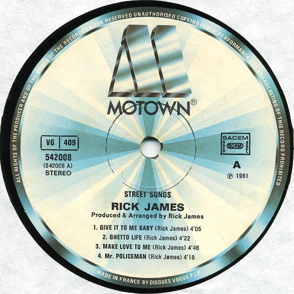 Rick James : Street Songs (LP, Album)