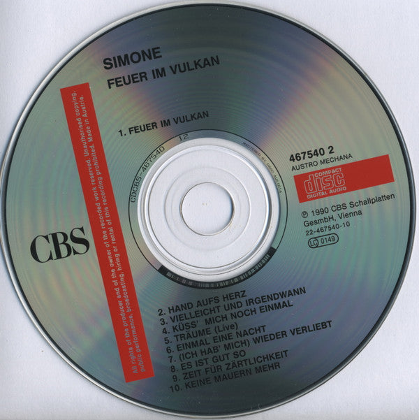 Simone - Feuer Im Vulkan (CD, Album) - De Platen Aap – Vinylwinkel in Brielle & online webshop voor muziekliefhebbers