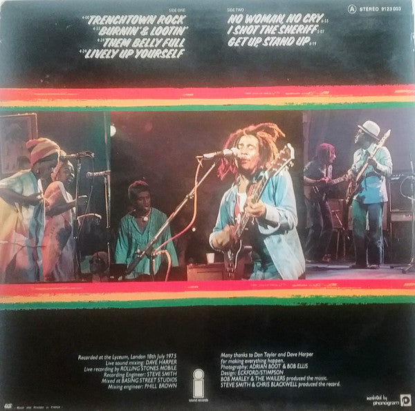 Bob Marley & The Wailers : Live! (LP, Album)