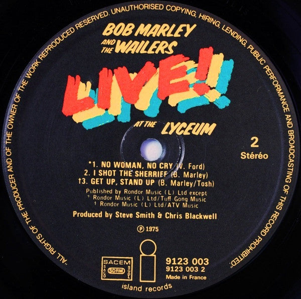 Bob Marley & The Wailers : Live! (LP, Album)
