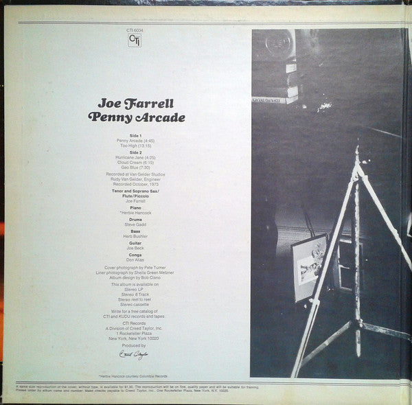 Joe Farrell : Penny Arcade (LP, Album, Gat)