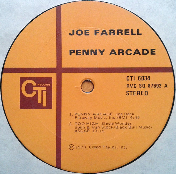 Joe Farrell : Penny Arcade (LP, Album, Gat)