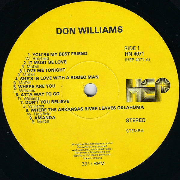 Don Williams (2) : A Touch Of Don Williams (LP, Comp)