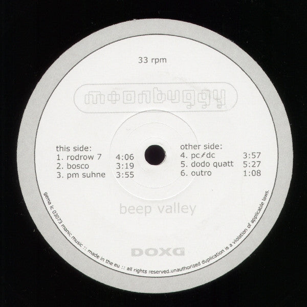 Moonbuggy : Beep Valley (12",33 ⅓ RPM)