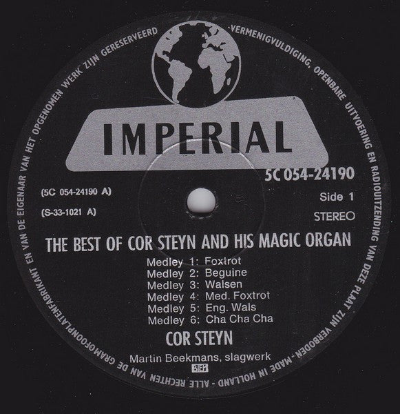 Cor Steyn : The Best Of Cor Steyn And His Magic Organ (LP, Album, RP)