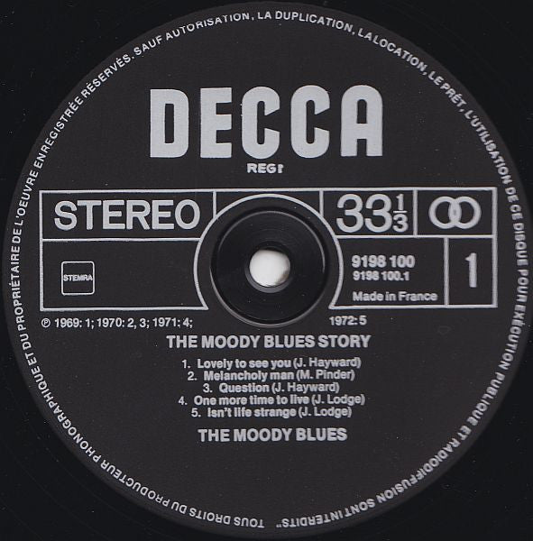 The Moody Blues : The Moody Blues Story (2xLP, Comp, Bla)