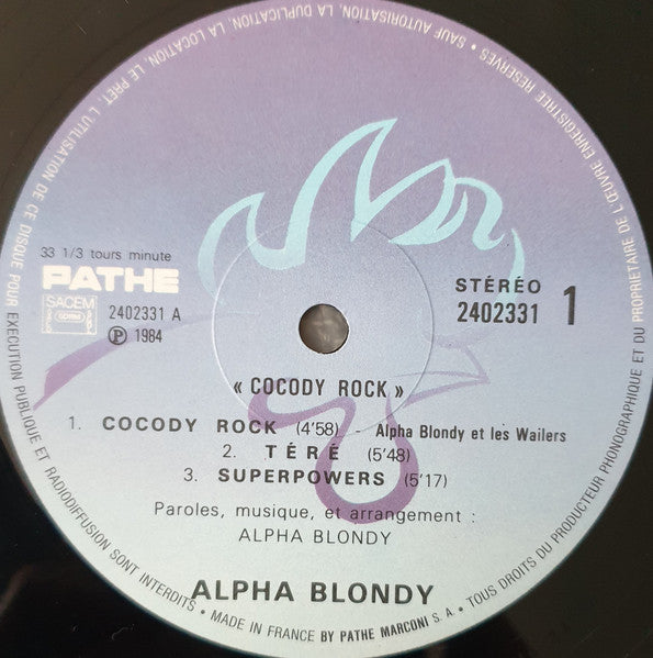Alpha Blondy : Cocody Rock!!! (LP, Album)