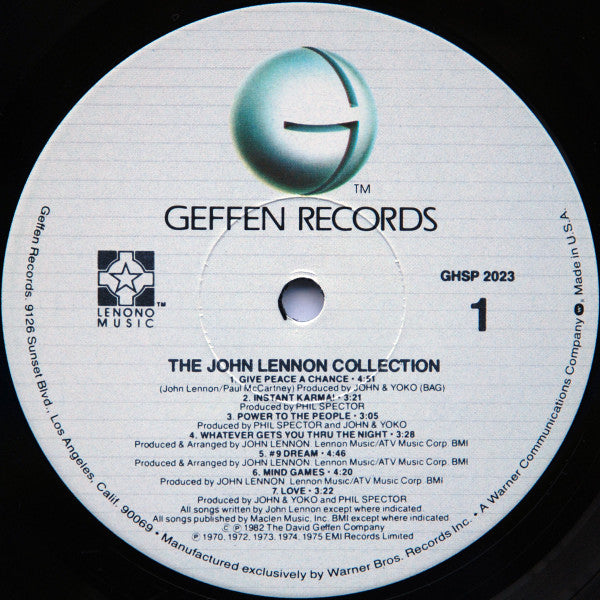 John Lennon : The John Lennon Collection (LP, Album, Comp, All)