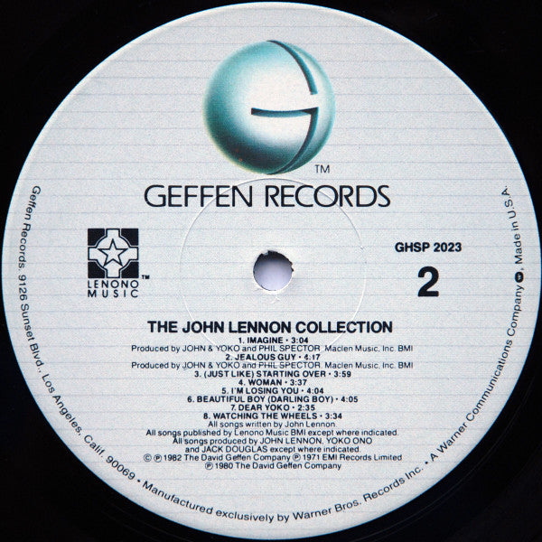 John Lennon : The John Lennon Collection (LP, Album, Comp, All)