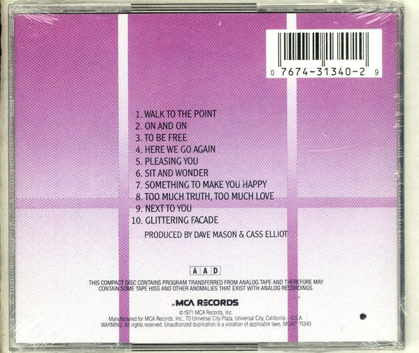 Dave Mason & Cass Elliot : Dave Mason & Cass Elliot (CD, Album)
