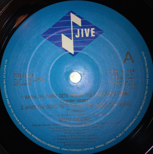 Billy Ocean : When The Going Gets Tough, The Tough Get Going (12", Single)