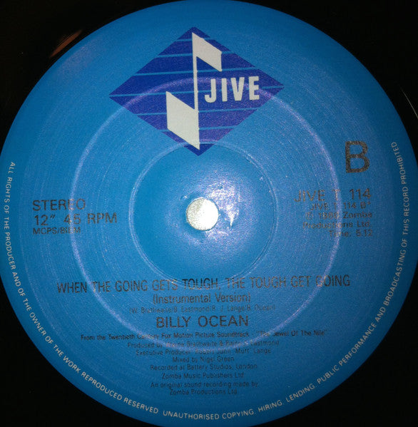 Billy Ocean : When The Going Gets Tough, The Tough Get Going (12", Single)