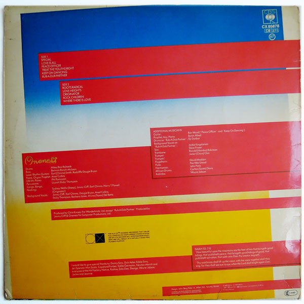 Jimmy Cliff : Special (LP, Album, CX )