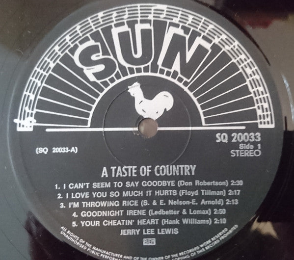 Jerry Lee Lewis : A Taste Of Country (LP, Album)