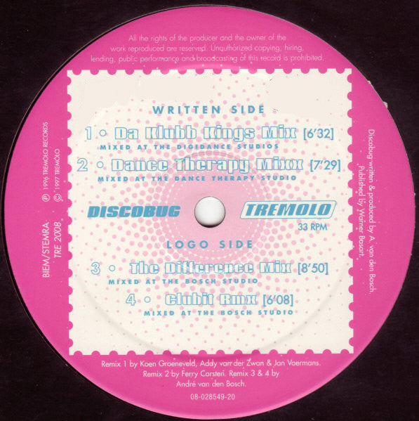 Freakyman : Discobug (The Remixes) (12", S/Edition)
