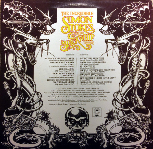 Simon Stokes & The Black Whip Thrill Band : The Incredible Simon Stokes & The Black  Whip Thrill Band (LP, Album)
