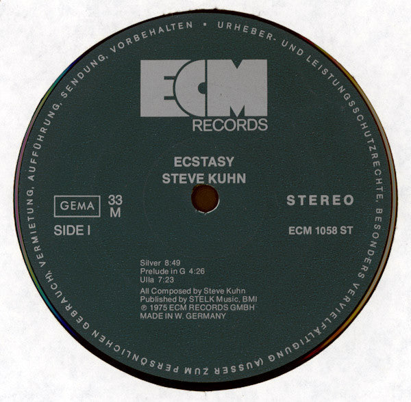 Steve Kuhn : Ecstasy (LP, Album)