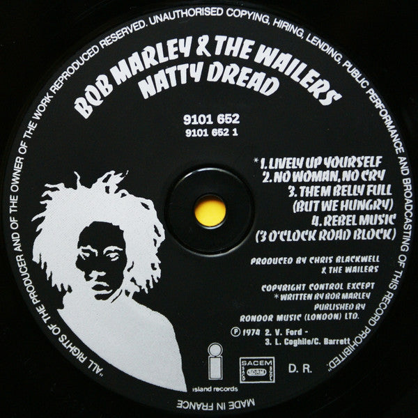 Bob Marley & The Wailers : Natty Dread (LP, Album, RE)