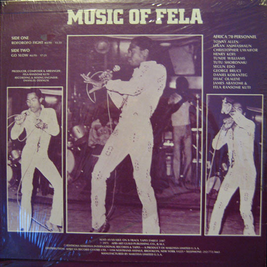 Fela Kuti & Africa 70 : Music Of Fela: Roforofo Fight (LP, Gre)