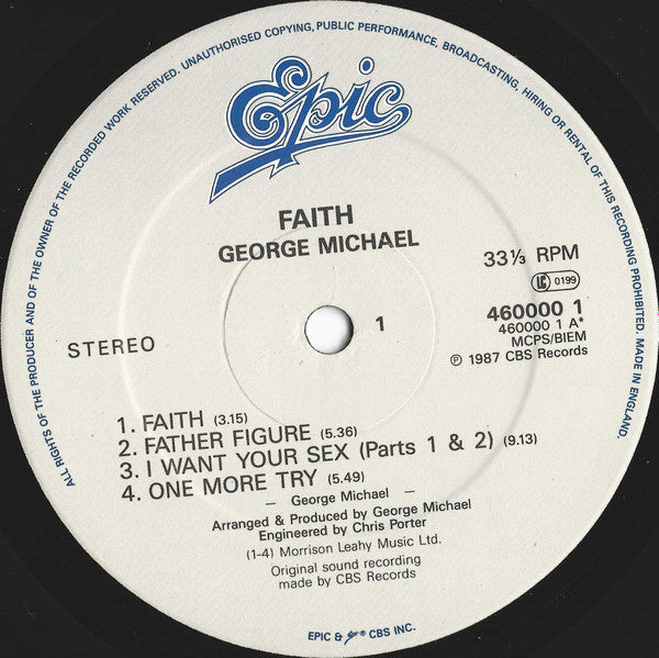 George Michael : Faith (LP, Album)