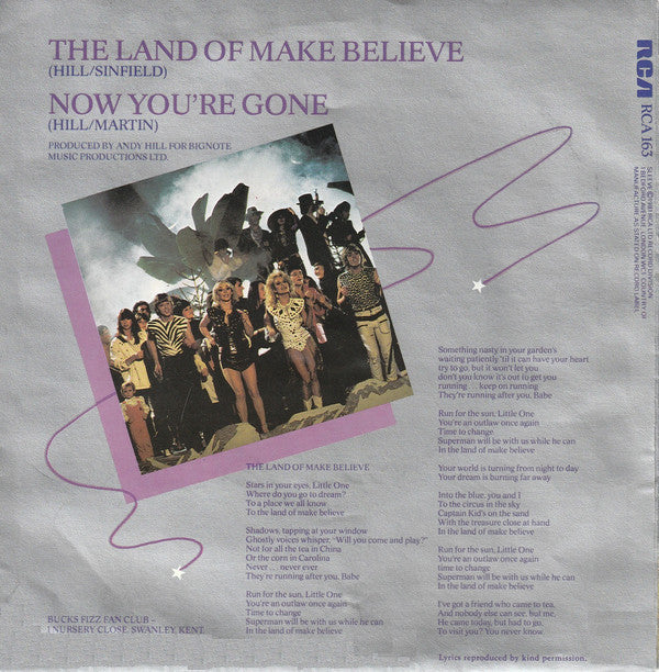 Bucks Fizz : The Land Of Make Believe (7", Single)